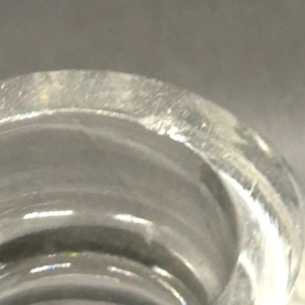 Vintage Cut glass Perfume Bottle Glass Stopper Dauber Diamond Cut Vanity Decor - Picture 4 of 15